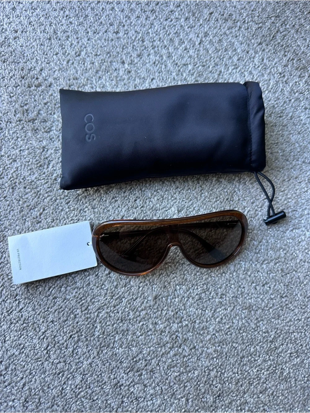 💄COS Oversized Aviator Sunglasses - Amber Brown NEW